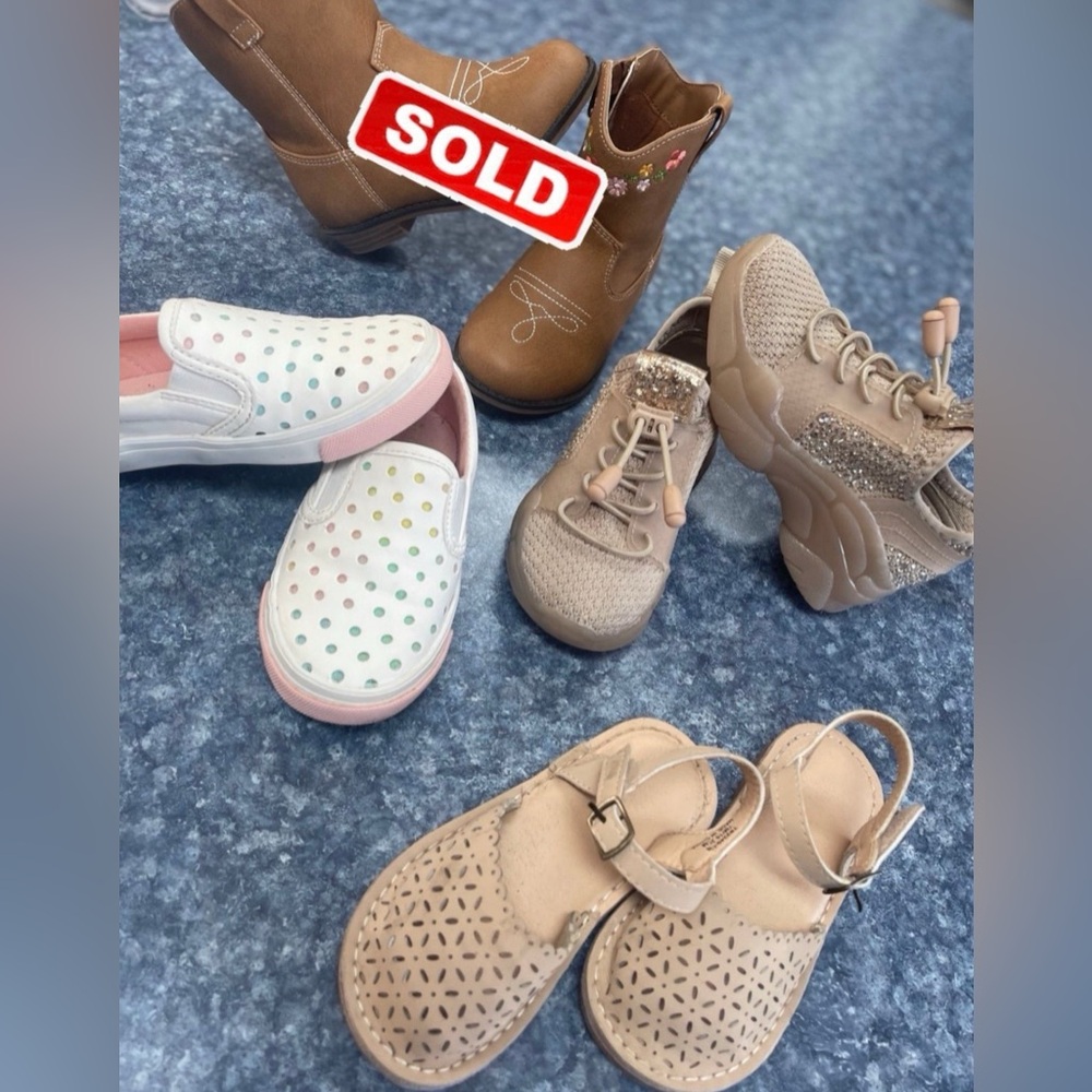 Bundle of toddler girl shoes size 7-8t